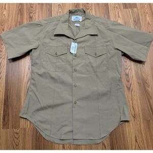 USMC M-1 Khaki Uniform Shirt Mens 17 DSCP Valor Collection Woolrich NWT